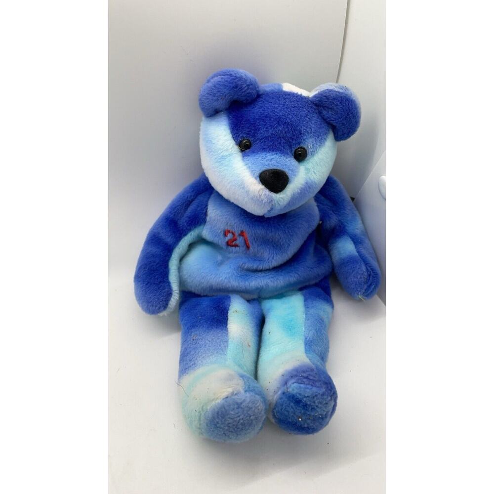 MLB Sammy Sosa #21 Plush Bear 1999 Opening Day Salvino's Bammers Beano's Tie Dye